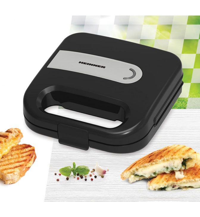 Sumuštinių kepimo aparatas 750W SM-K750FSBK HEINNER Sumuštinių kepimo aparatas 750W SM-K750FSBK HEINNER