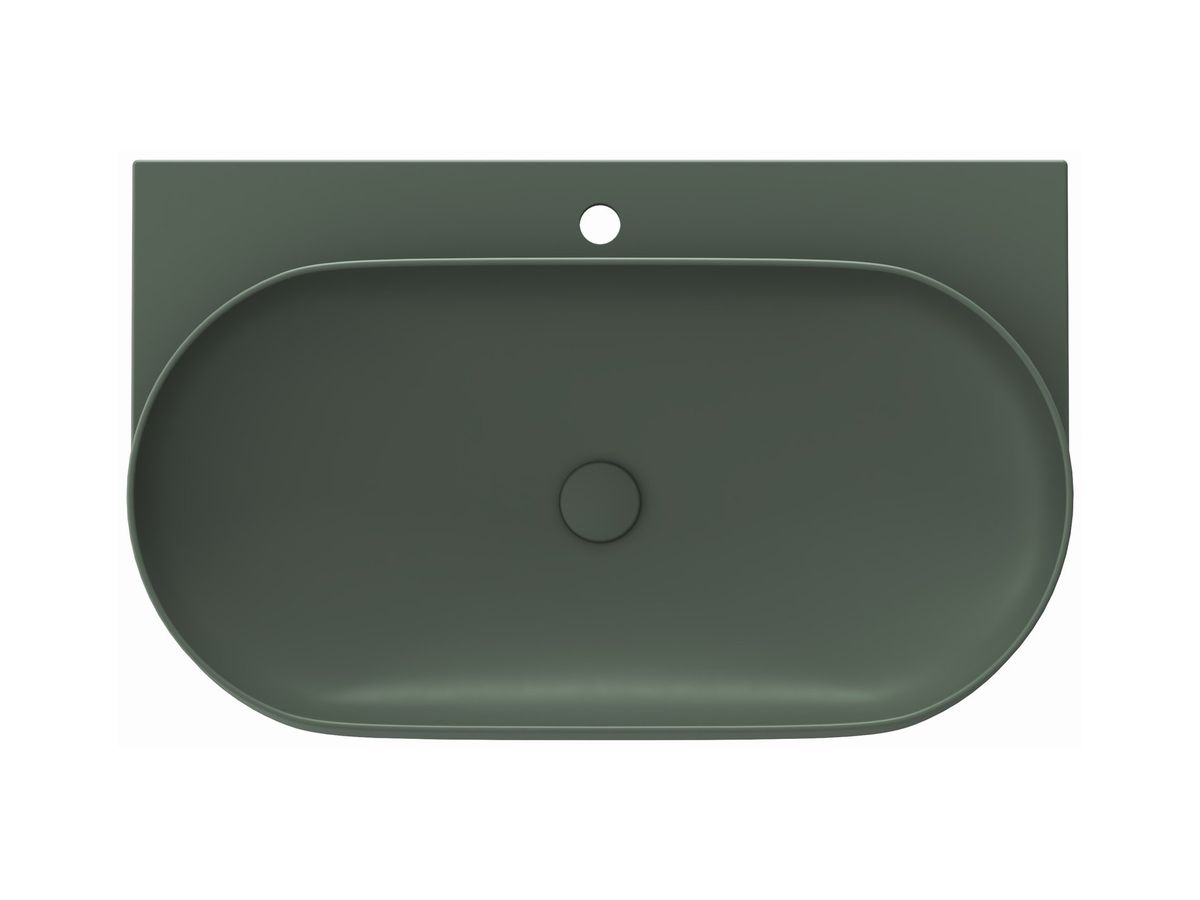 Keraminis praustuvas Ravak Yard 80, su skyle maišytuvui, Grey Green, XJX08280000