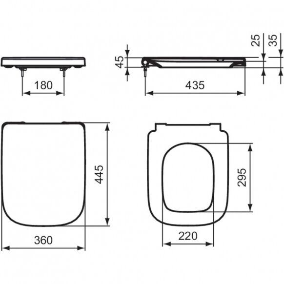 Sėdynė su Soft Close dangčiu Ideal Standard i.life A, balta, T453101