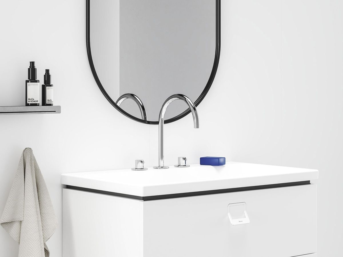 Praustuvo maišytuvas Ravak Espirit 270 mm, 3 dalių be dugno vožtuvo, Chrome X070195