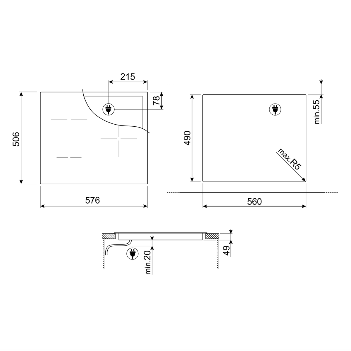 Indukcinė kaitlentė Smeg SI2M7643FX