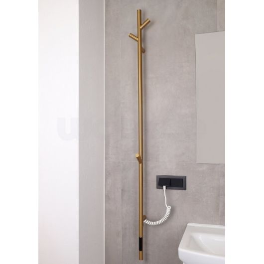 Elektrinis rankšluosčių džiovintuvas Wobbee Burton 8x150 cm, braižytas auksas