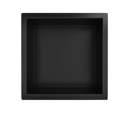 Įleidžiama sieninė lentyna Balneo Wall Box ONE su rėmeliu, juodos sp., 30x30x10 cm, OB-BL2/10
