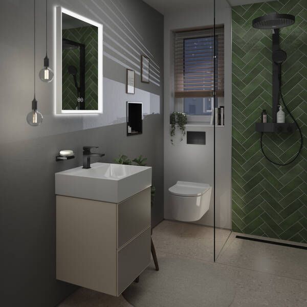 Dušo sistema Hansgrohe Rainfinity 250 1jet EcoSmart, juoda matinė, 28742670