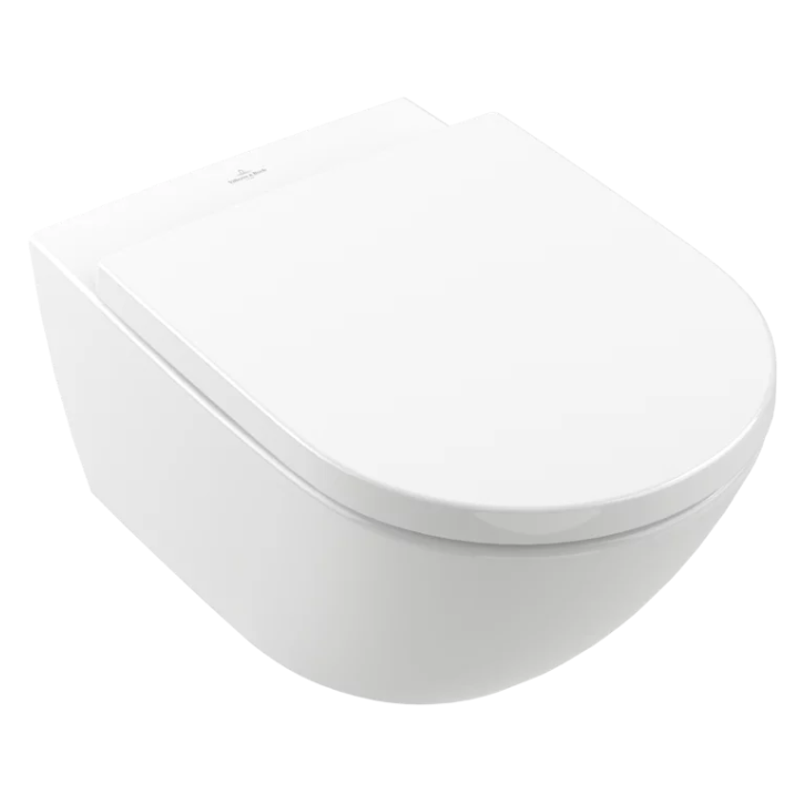 Komplektas: rėmas Laufen su chromuotu mygtuku ir klozetas Villeroy&Boch Subway 3.0 su softclose dangčiu