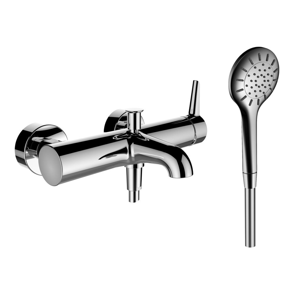 Sieninis vonios/dušo maišytuvas su dušo komplektu, Laufen PURE kolekc. P110, HF901760100600 Sieninis vonios/dušo maišytuvas su dušo komplektu, Laufen PURE kolekc. P110, HF901760100600