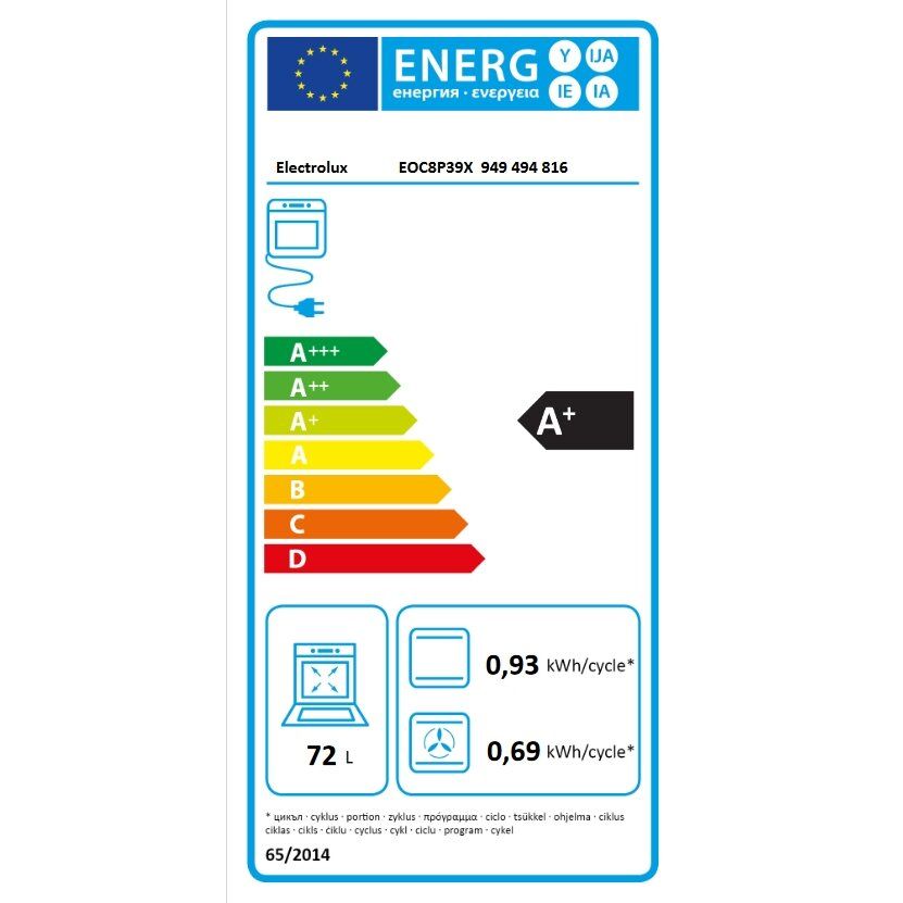 Elektrinė orkaitė Electrolux EOC8P39X