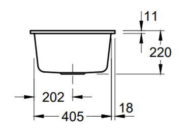 Keramikinė plautuvė Villeroy & Boch Subway 45 XS Flat Grafito