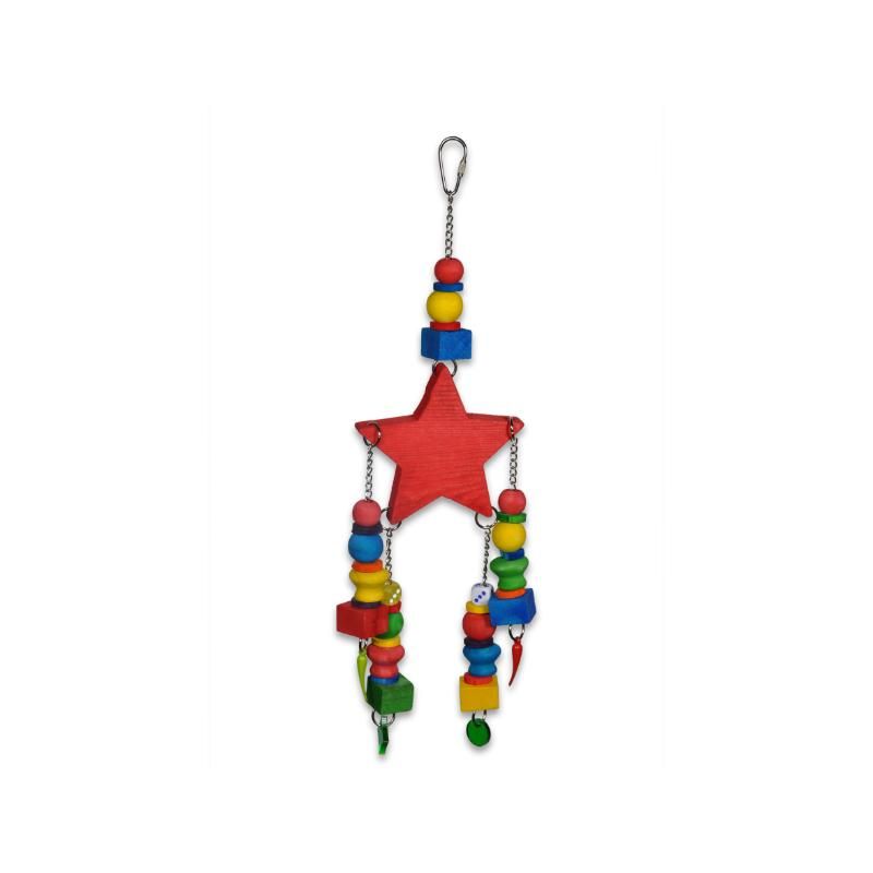 VDG Red Star multi color žaislas paukščiams 40cm, 14056