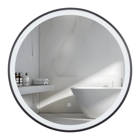 Šviečiantis veidrodis Balneo VENUS 70 cm juodu rėmeliu, L0101010403-2 Šviečiantis veidrodis Balneo VENUS 70 cm juodu rėmeliu, L0101010403-2