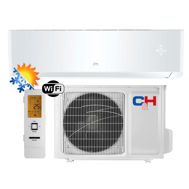 C&H SUPREME WHITE Inverter CH-S24FTXAM2S-WP efektyvus šildymas iki -30°C, Šaldymas 7,03KW; Šildymas 7,03 KW