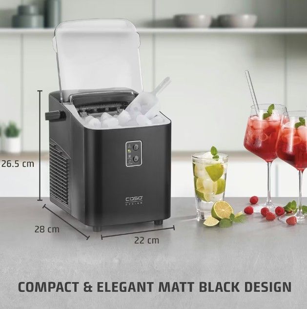 Ledukų gaminimo aparatas Caso IceChef Compact, 03401, matinė juoda Ledukų gaminimo aparatas Caso IceChef Compact, 03401, matinė juoda