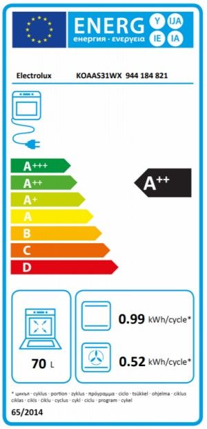 Orkaitė Electrolux KOAAS31WX