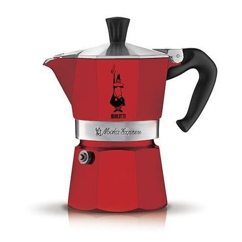 Espresso kavinukas Bialetti Moka Express Red 3 puodelių