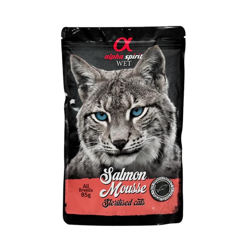ALPHA SPIRIT WET putėsiai katėms su lašiša 85g 6vnt, ALPHG050000908