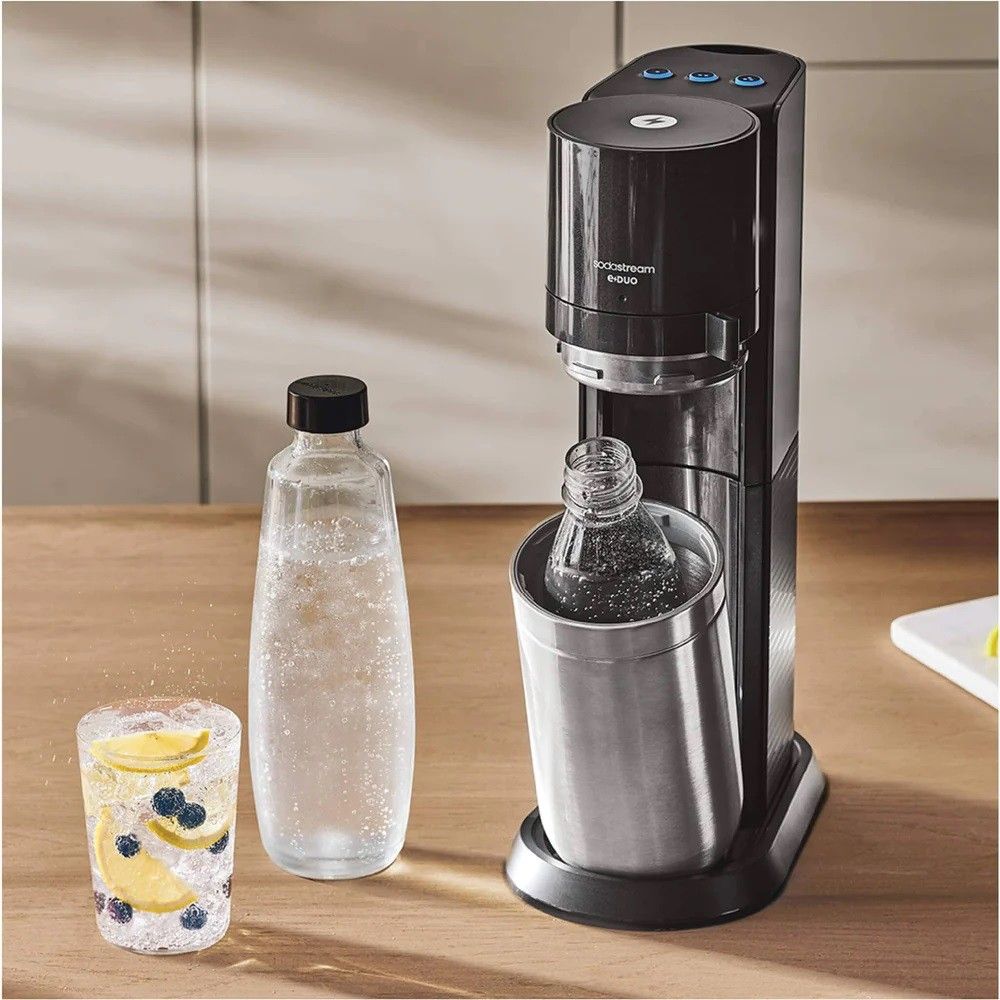 Gazuotų gėrimų gaminimo aparatas SodaStream Duo Black Gazuotų gėrimų gaminimo aparatas SodaStream Duo Black
