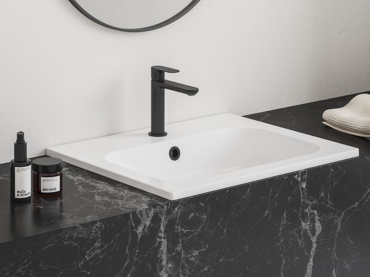 Ravak Praustuvo perpildymo dangtelis, matinis juodas, X01808 Ravak Praustuvo perpildymo dangtelis, matinis juodas, X01808