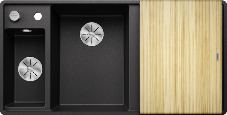 Silgranitinė plautuvė BLANCO AXIA III 6 S-F LI SILG PDUR Antracitas Z.ES InFino M.AF