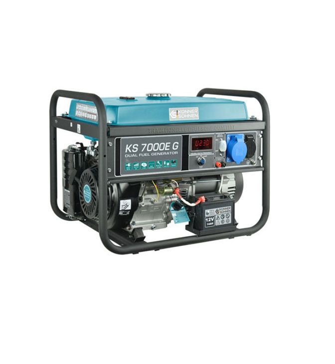 Generatorius benzinas/dujos 5500W, KS 7000E G, KÖNNER & SÖHNEN Generatorius benzinas/dujos 5500W, KS 7000E G, KÖNNER & SÖHNEN