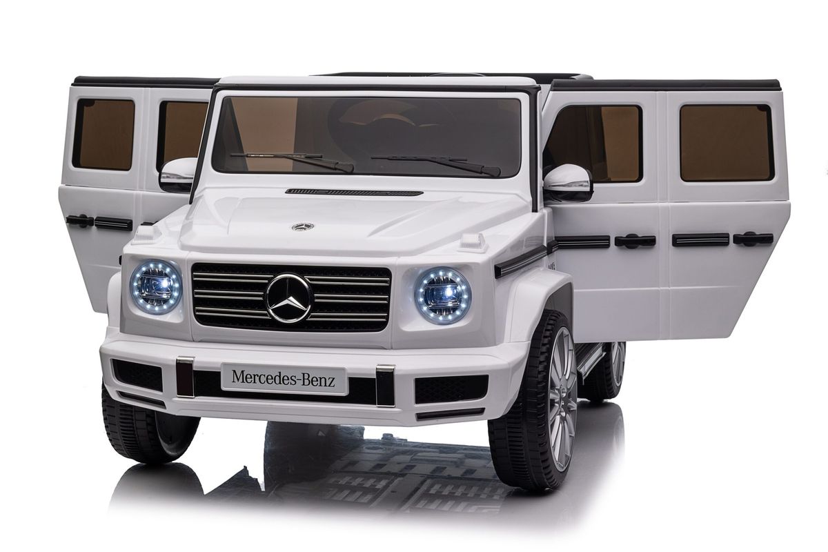 Vaikiškas elektromobilis HATIS "Mercedes G500", baltas Vaikiškas elektromobilis HATIS "Mercedes G500", baltas