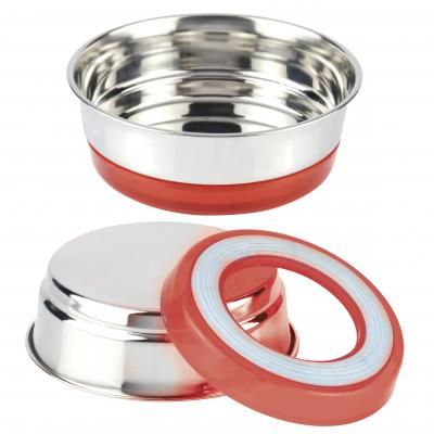 Dubenėlis metalinis su raudonu guminiu padu 820ml, C6059010
