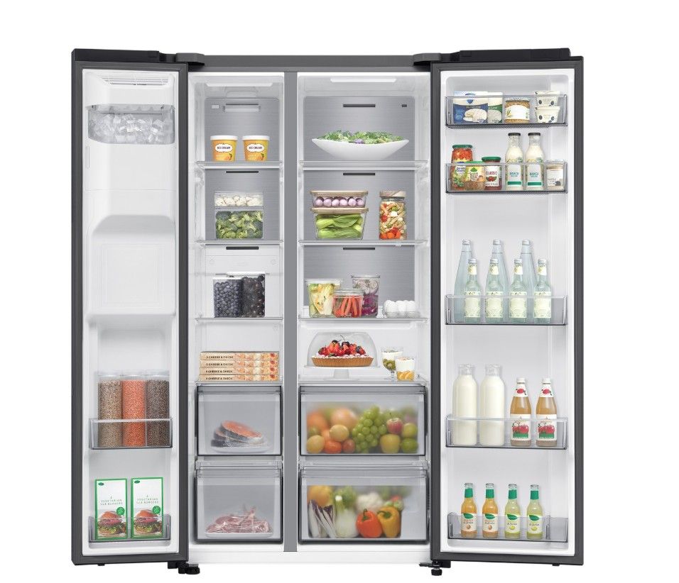 Side by side šaldytuvas Samsung Bespoke AI, SBS AI Energy mode, RS70F64KEFEO
