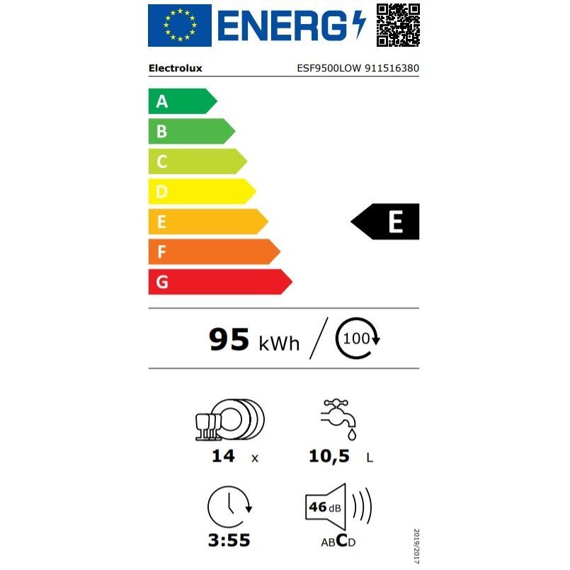 Indaplovė ELECTROLUX ESF9500LOW