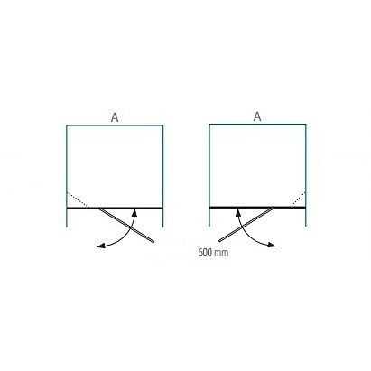 Dušo durys su sienele Brasta Glass Tina Plius 100 cm, skaidrus stiklas