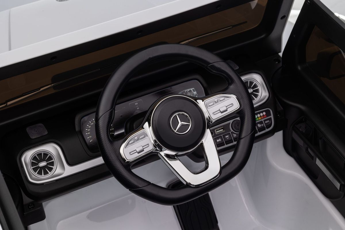 Vaikiškas elektromobilis HATIS "Mercedes G500", baltas Vaikiškas elektromobilis HATIS "Mercedes G500", baltas