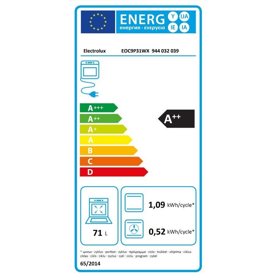 Elektrinė orkaitė Electrolux EOC9P31WX