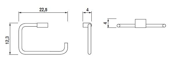 Rankšluosčių žiedinė pakaba Jika Pure 225x125 mm