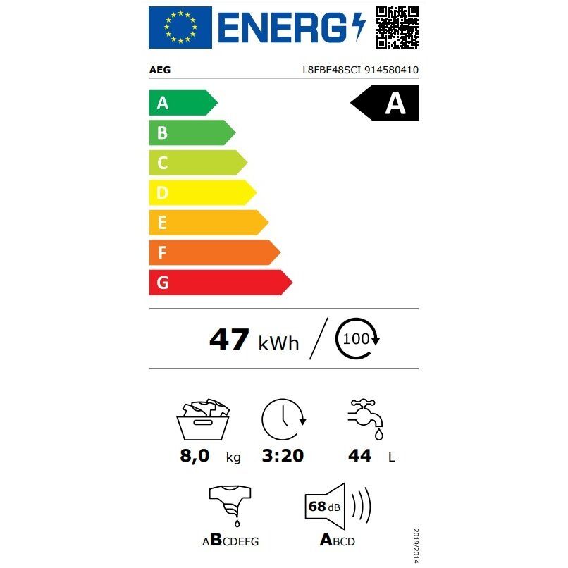 Skalbyklė AEG L8FBE48SCI