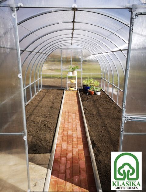 Šiltnamis KLASIKA TUBE 30m2 (plotis 3 m) danga 6 mm ilgis 10 m