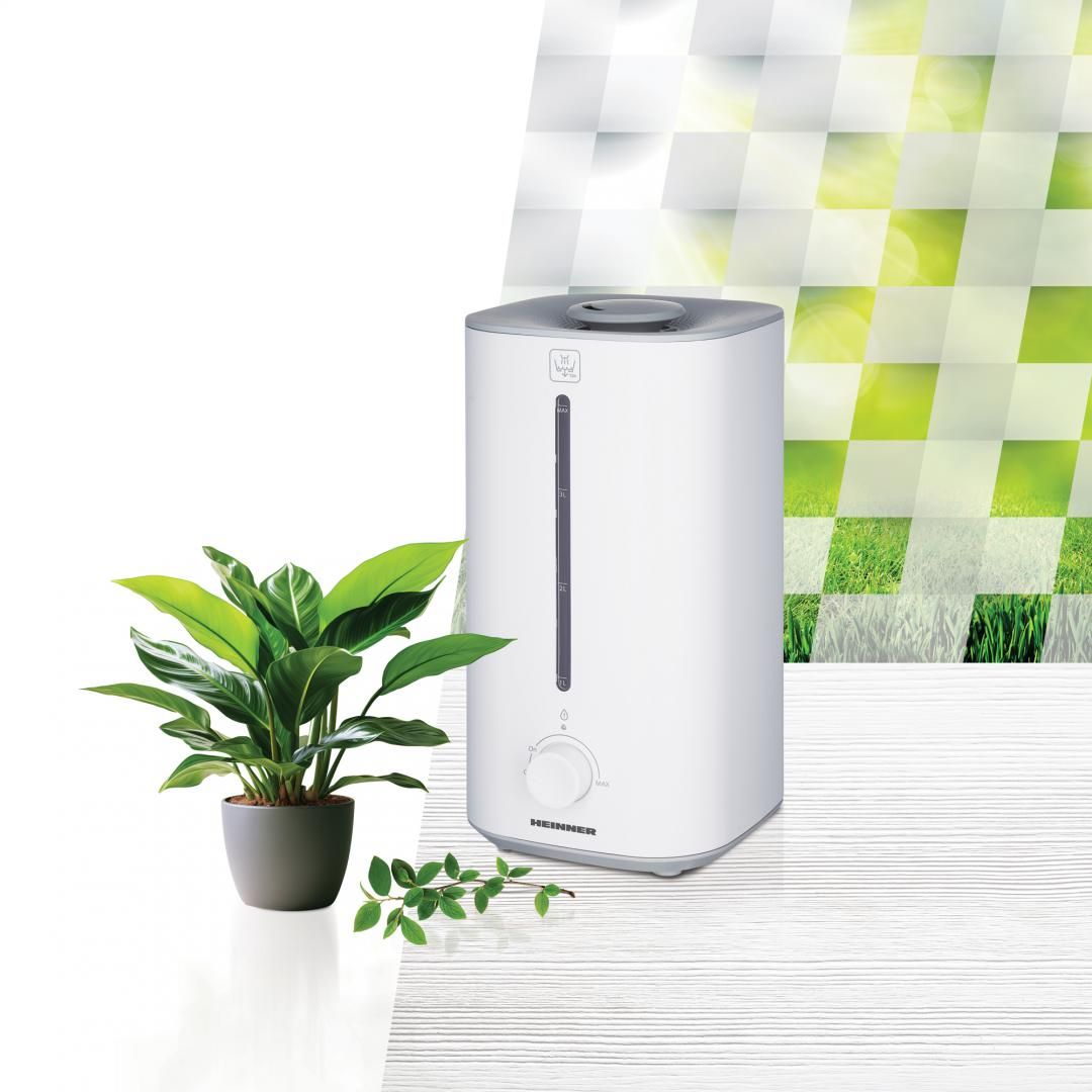 Ultragarsinis drėkintuvas 4L 35m2 25W HUH-M3504WH HEINNER Ultragarsinis drėkintuvas 4L 35m2 25W HUH-M3504WH HEINNER
