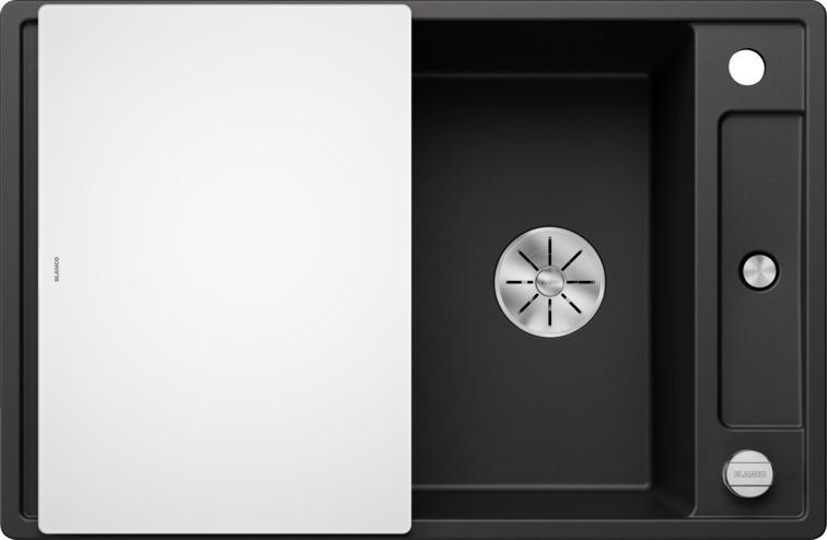 Silgranitinė plautuvė BLANCO AXIA III 45 S SILG PDUR Juoda Z.GL InFino M.AF