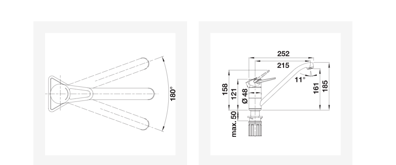 Plautuvės maišytuvas BLANCO WEGA II Antracitas/chrome HD