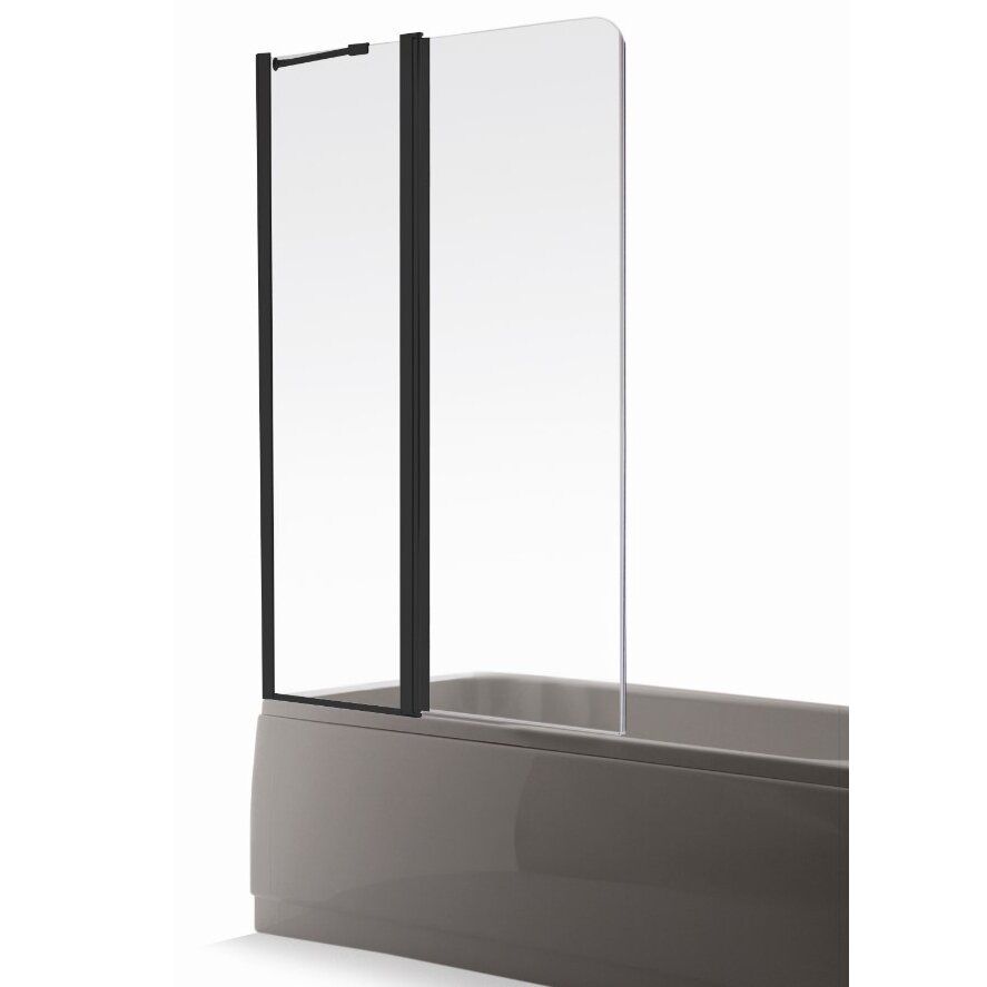 Vonios sienelė Brasta Glass Maja Plius 80 cm, skaidrus juoda