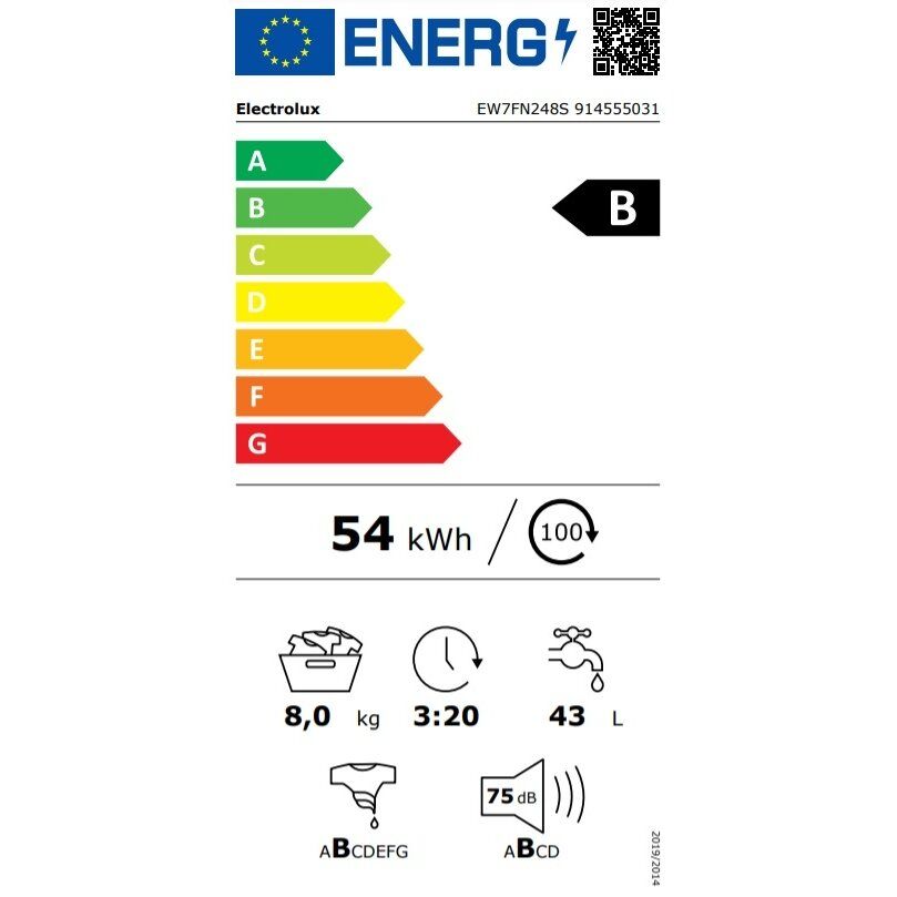 Skalbyklė ELECTROLUX EW7FN248S