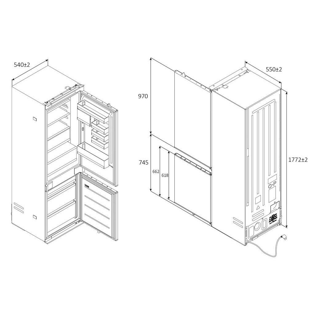 Įmontuojamas šaldytuvas Haier ID Titanium 2, EHBQW5518E