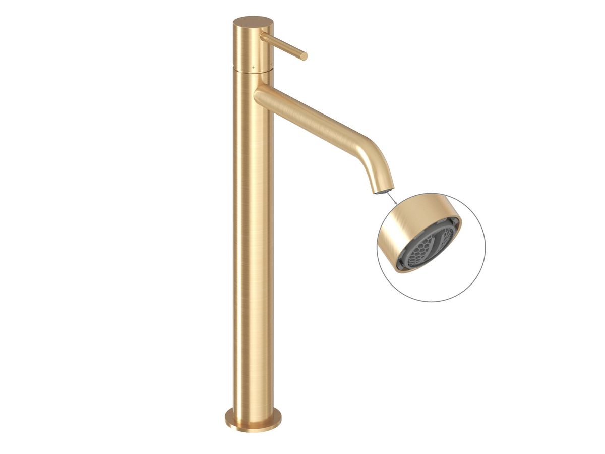 Praustuvo maišytuvas 340 mm be dugno vožtuvo, Ravak ES 015.60GLB, šlifuoto aukso, X070598