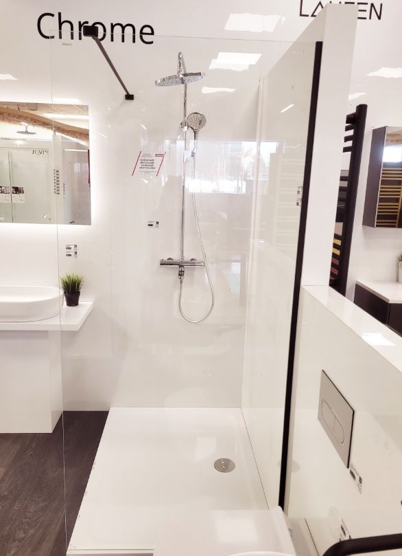 Dušo sienelė Ravak Walk In Wall Air 90 juodi profiliai, skaidrus stiklas GW9W70300Z1C