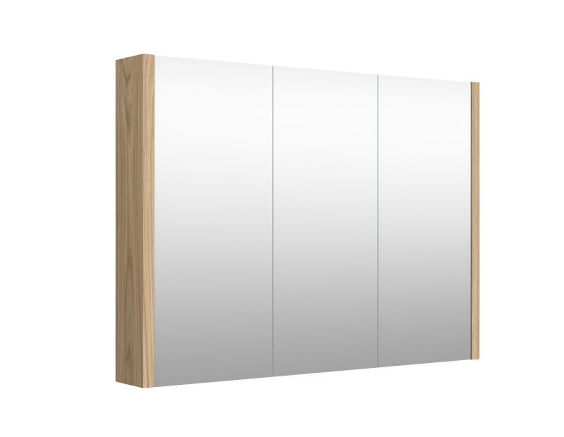 Veidrodinė spintelė Raguvos Baldai 100 cm, šviesus ąžuolas, 1400735