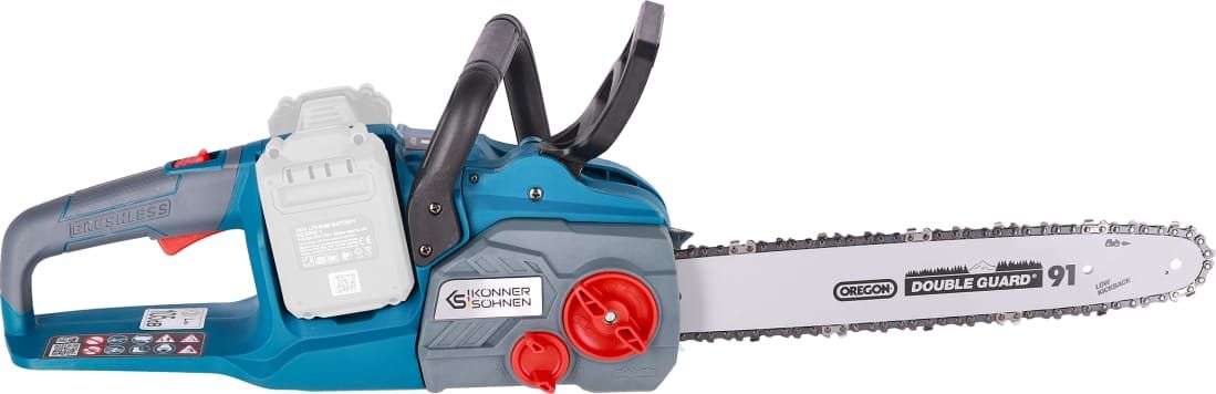 Akumuliatorinis grandininis pjūklas 440V 2x4.0Ah 40cm KS CS40V-16-240 KONNER & SOHNEN Akumuliatorinis grandininis pjūklas 440V 2x4.0Ah 40cm KS CS40V-16-240 KONNER & SOHNEN