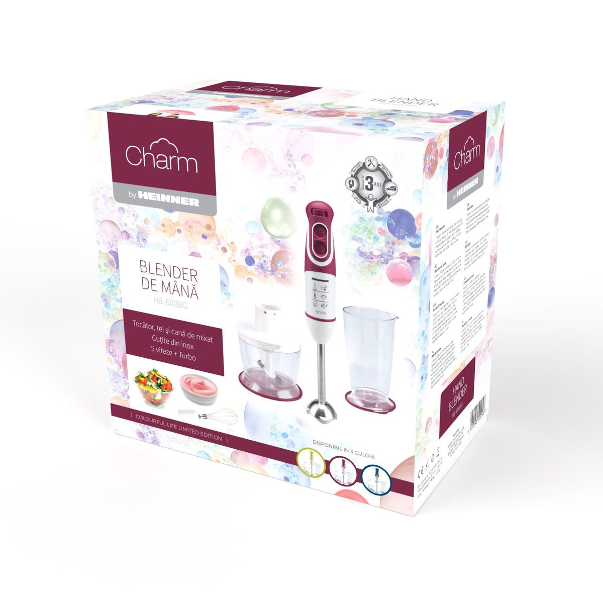 Rankinis blenderis 600W HB-600BG HEINNER Rankinis blenderis 600W HB-600BG HEINNER