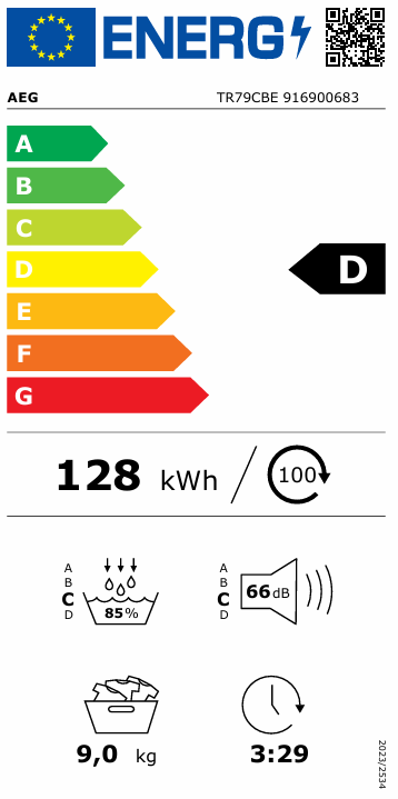 Džiovyklė AEG TR79CBE Džiovyklė AEG TR79CBE