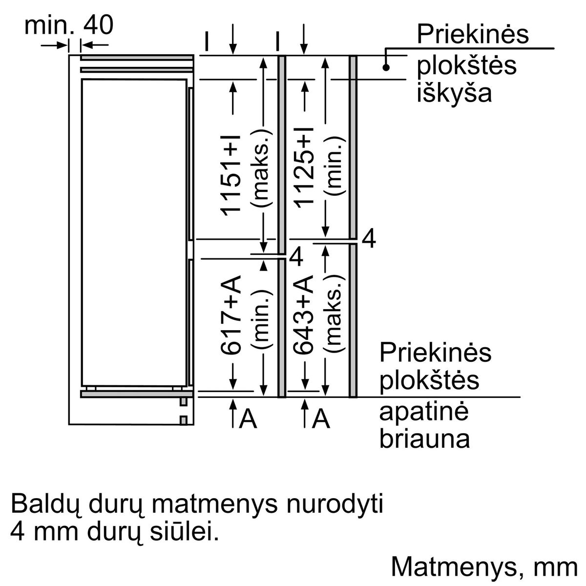 Įmontuojamas šaldytuvas Bosch KIV87VFE0 Įmontuojamas šaldytuvas Bosch KIV87VFE0