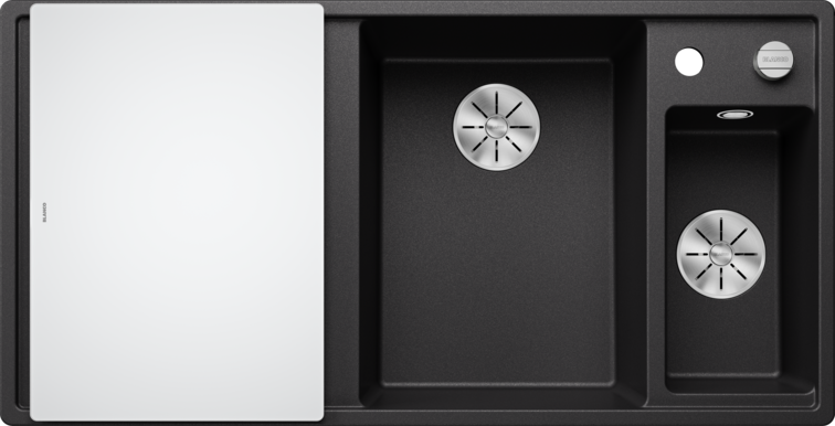 Silgranitinė plautuvė BLANCO AXIA III 6 S RE SILG PDUR Antracitas Z.GL InFino M.AF