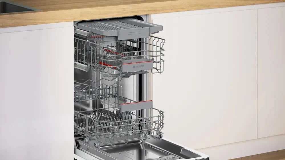 Įmontuojama indaplovė Bosch SPV6EMX03E, 45 cm