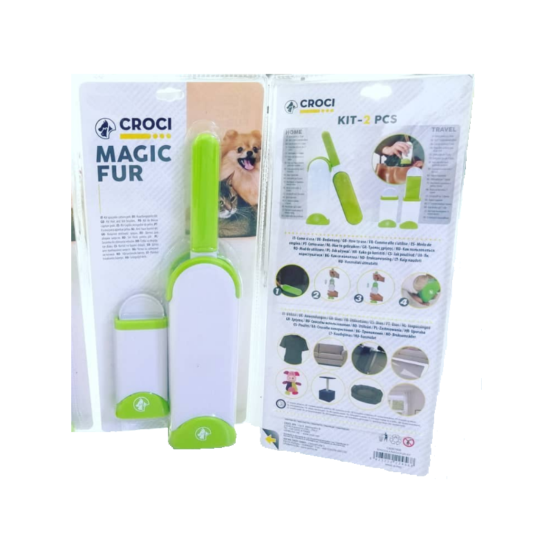 CROCI MAGIC FUR plaukus traukiantys šepečiai 2vnt, C6067456 CROCI MAGIC FUR plaukus traukiantys šepečiai 2vnt, C6067456