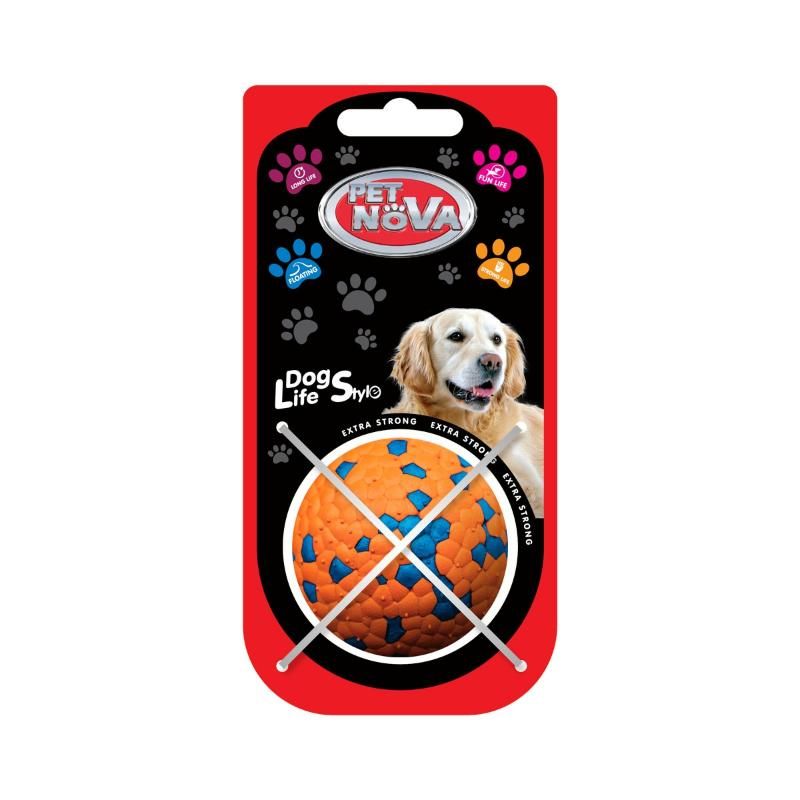PET NOVA Strong ball kietas kamuoliukas 6cm (plūduriuoja), POLYBALL-STRONG